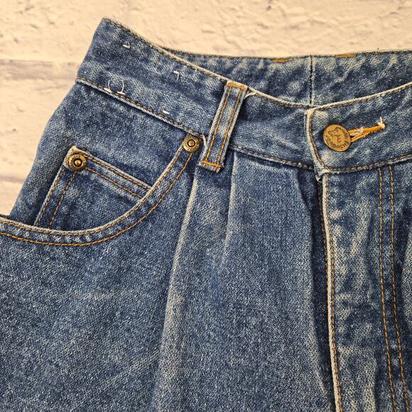 Vintage Jordache Women's Jeans Pleated Tapered Dark Wash sz 26 SEE MEASUREMENTS - Picture 10 of 16